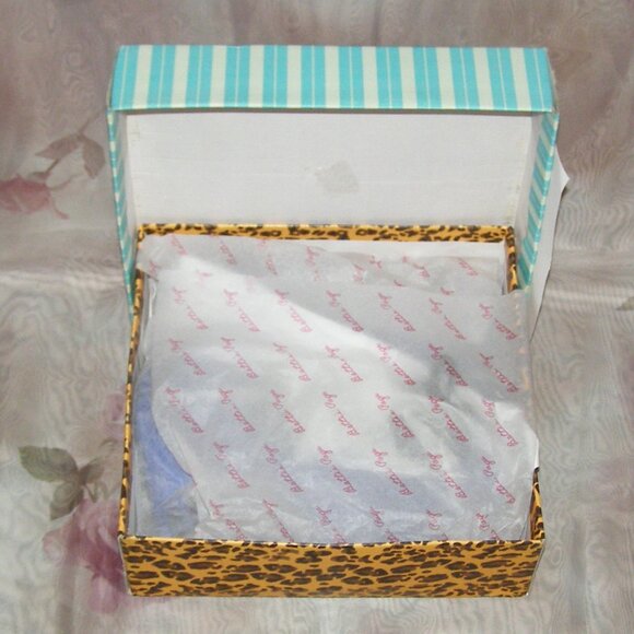 NIB RARE size 9 Bettie Page "Tina" Corset wedges in ROYAL BLUE - Picture 3 of 16